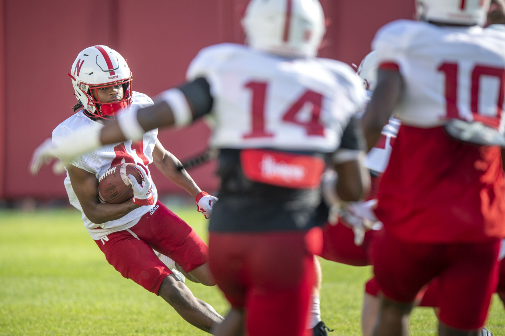 NU football practice, 8.8